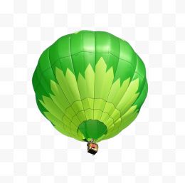 绿色热气球矢量图