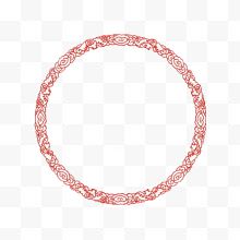 红色古风古典圆圈