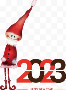 2023新年快乐圣诞老人