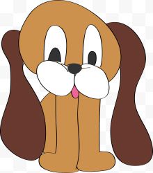 卡通棕色宠物狗