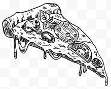 披萨矢量一片开胃菜