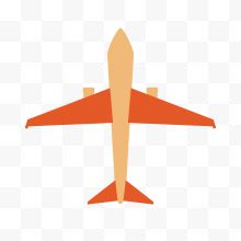 橙色创意飞机