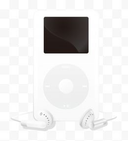 矢量手绘白色IPOD