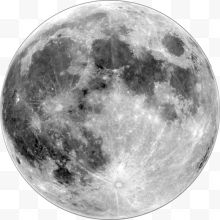 黑白灰无色月球月亮...