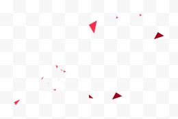 红色漂浮三角形海报