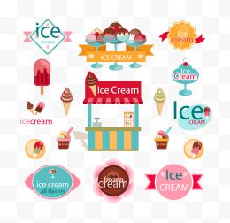 蛋糕冰淇淋标志门店标志
