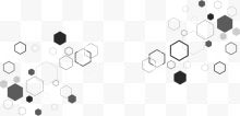 黑色六边形装饰图形
