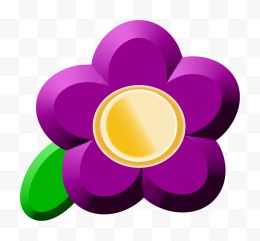 花朵手绘紫色