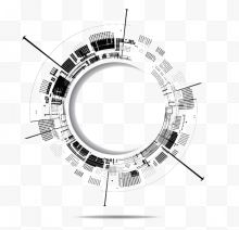 黑白抽象圆环背景图