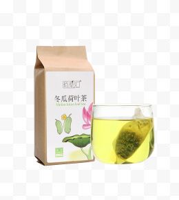 春茶冬瓜荷叶茶茶杯实拍