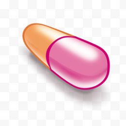 粉色的药胶囊