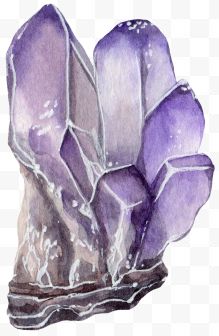 手绘紫色的石头图