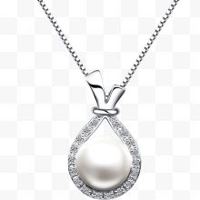 珍珠高贵纯银项链