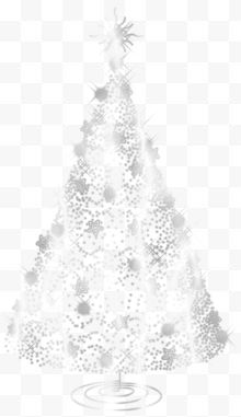 白色发光圣诞树
