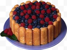 蓝莓树莓蛋糕