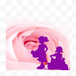 紫色小孩玫瑰花装饰