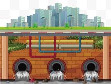 矢量城市污水排放下载