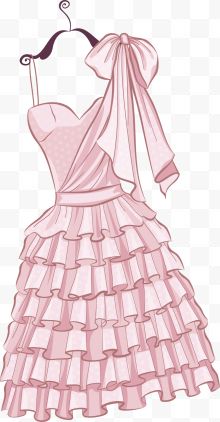 卡通粉色连衣裙