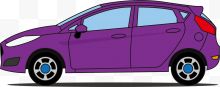 紫色车漆卡通风格汽车