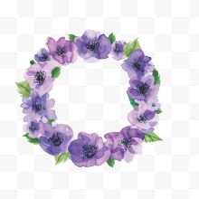 紫色花朵矢量图下载