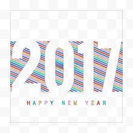2017矢量彩色条纹新年背景