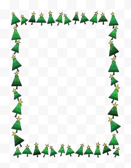 绿色圣诞树边框