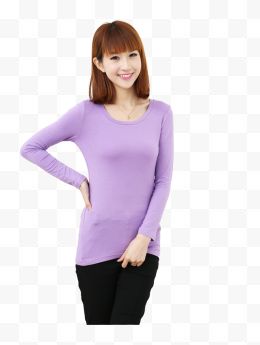 可爱甜美内衣模特紫色