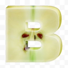 苹果水果造型英文字母B