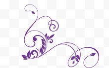 矢量紫色藤蔓
