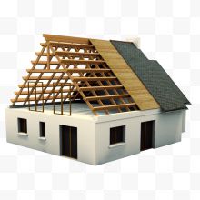 房屋顶棚构造模型图...