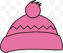 粉红色针织帽