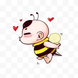 卡通人物小可爱蜜蜂爱心...
