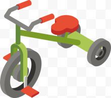 绿色立体三轮自行车