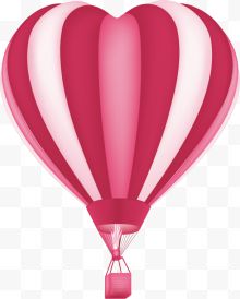 红白条纹热气球矢量图...