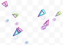 三角形圆形漂浮