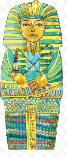 手绘埃及法老棺木