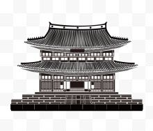 古风建筑水墨建筑