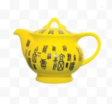 金色花纹茶壶