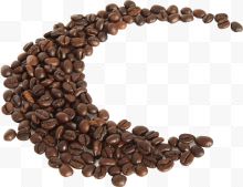 产品实物黑色咖啡豆