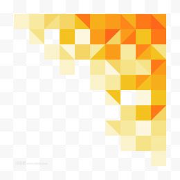 橙色菱形折面装饰