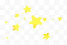 扁平风格黄色几何形状小星星
