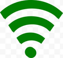 绿色wifi无线信号图标...