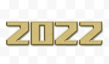 金色金属数字2022