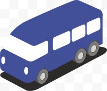 蓝色巴士图标