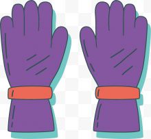 紫色高级矢量手套