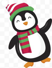 圣诞节可爱的企鹅