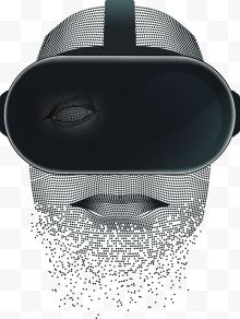 矢量黑色VR眼镜下载...