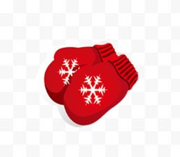 红色圣诞节手套
