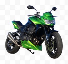 绿色摩托车