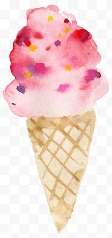 彩色的可爱冰激凌